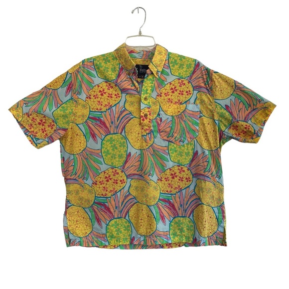 CHUBBIES The Nutter Hawaiian Pinepple Print Pullover Cotton Size Medium - Picture 8 of 8